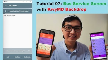 Kivy Mobile App #07 | KivyMD Backdrop for Bus Service Screen