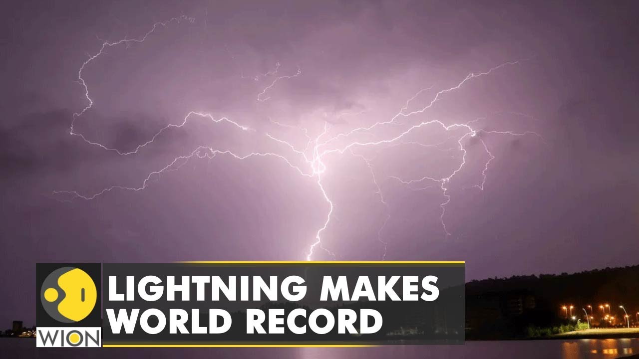 Lightning bolt that struck US two years ago identified as longest ever |  World Record | WION - YouTube