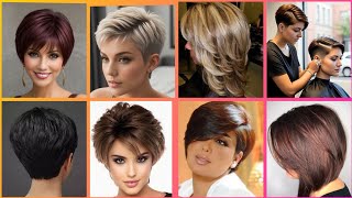 Top 15 Short Haircuts for Women | Short Bob \& Pixie Hair Transformations@HaircutBob-xs3zp