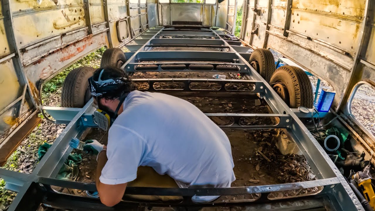 1974 Airstream Resto - Frame Welding, Outriggers, Rust Prevention Part. 2