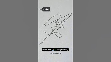 USHA❤️ comment your name 🖋️ name signature style 😍 yash art 🎭