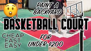 How Do I Paint a Basketball Court? | How I made my Dream Basketball Court in my Backyard!!