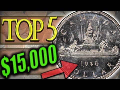 5 VALUABLE CANADIAN SILVER DOLLARS WORTH MONEY - RARE DOLLAR COINS IN YOUR COLLECTION!!