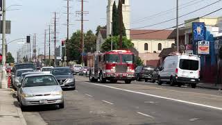 Lafd engine 46 &  rescue 246 responding