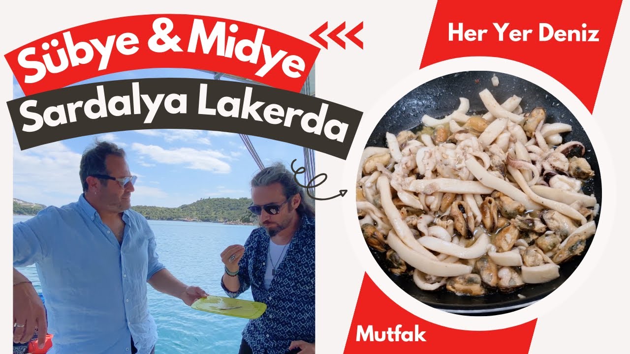 TEKNEDE YEMEK TARİFİ – SÜBYE, MİDYE ve LAKERDA