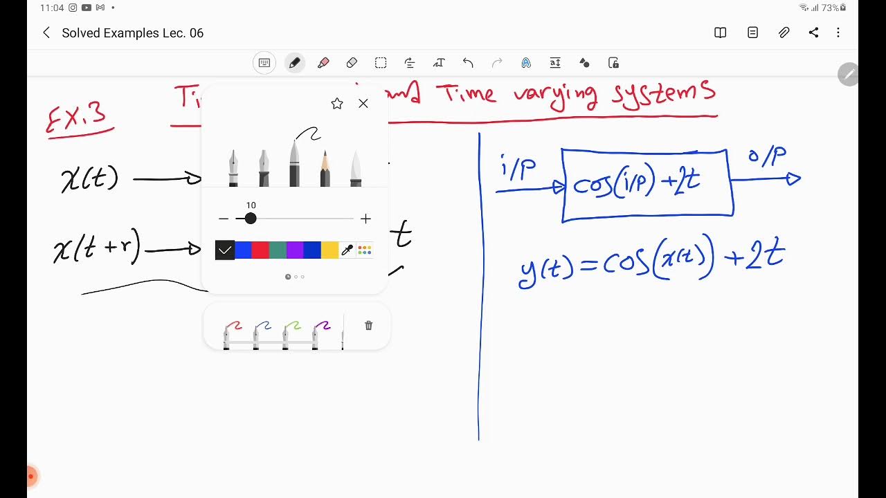 Time invariant and Time Variant Systems Part 04 YouTube