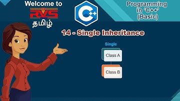 14  Single Inheritance  Programming in C++ Basic   RVS Tech  Tamil
