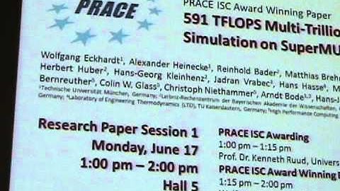 LRZ wins Prace Award at ISC13 with SuperMUC IBM  System x iDataPlex
