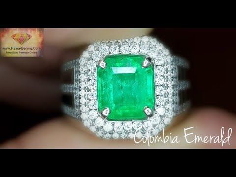 483 Cincin pria zamrud colombia super mantap buat BOSS. 