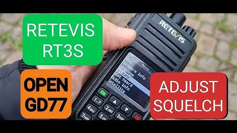 RT3S (OPENGD77) Adjust Squelch & Power