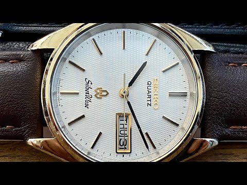 Vintage November 1981 Seiko Silver Wave 8229-7050 HoneyComb Dial w