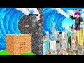 ماين كرافت تحدي بناء منزل يحمينا من التسونامي ضد سحس الفأر استخدمت الغش بنيت مدينة 