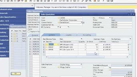 SAP Business One Product Demo - Customer Relationship Management CRM
