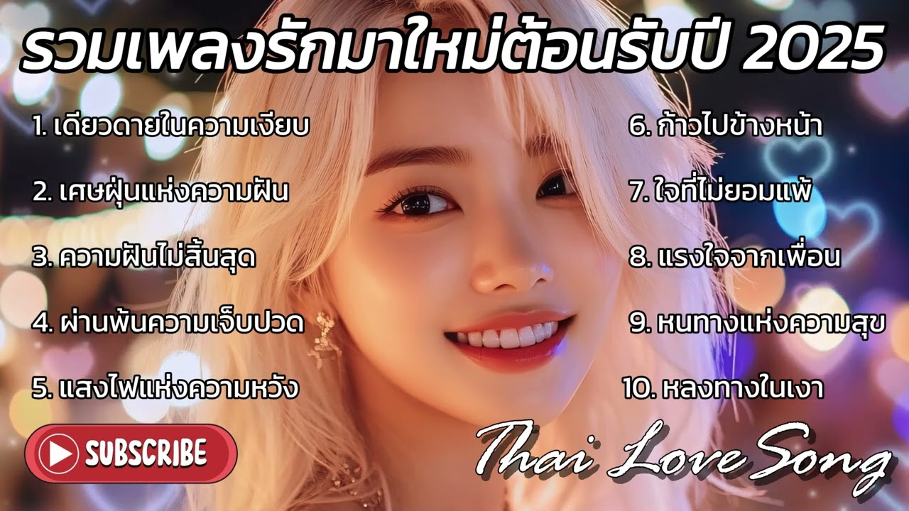 รวมเพลงรักมาใหม่ต้อนรับปี 2025 รวมเพลง ฟังร้านกาแฟ : Thai Love song : Thai Pop Music