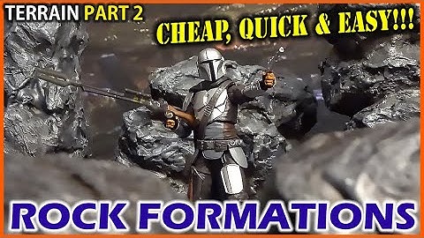 PART 2 How to make Rock Formations | Simple Cheap Fast & Easy! Wargame terrain action figure diorama