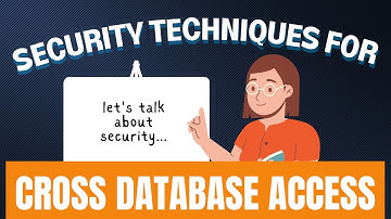 Security techniques for cross database access