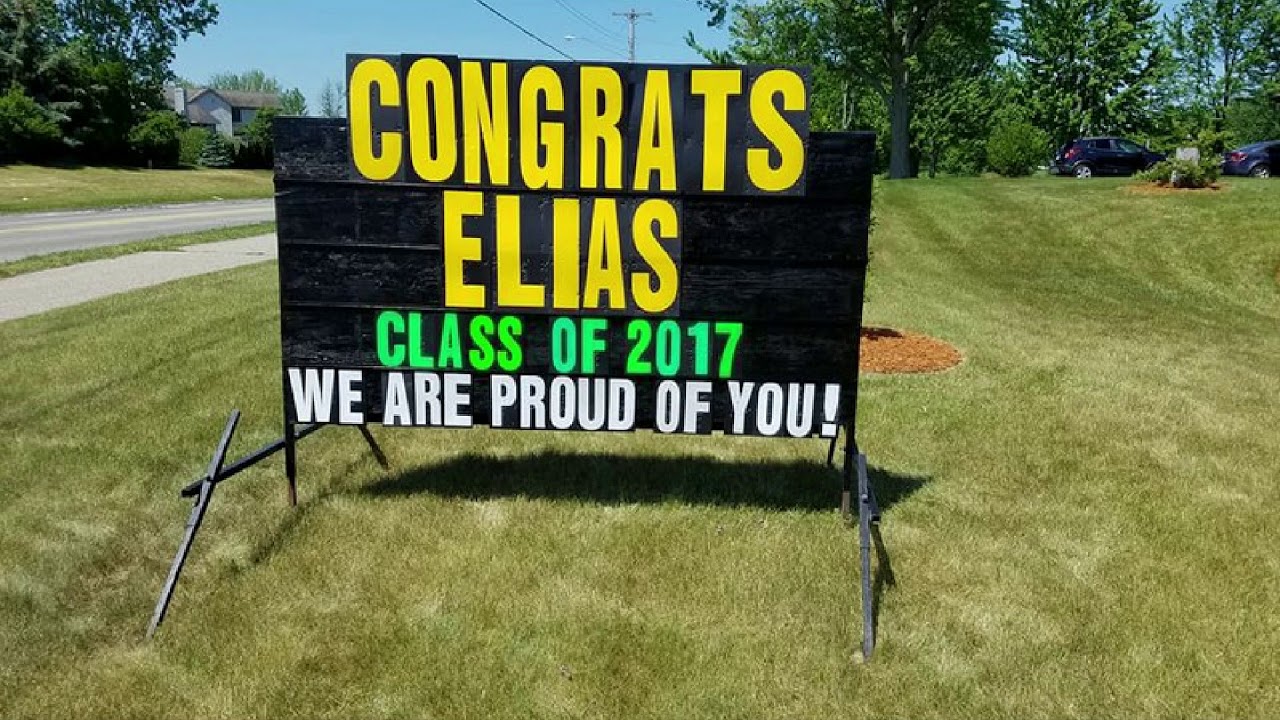 Custom portable black signs for businesses in and around Plainwell, Michigan