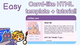 Learn Basic HTML Using a Carrd-like Template! (how to edit an HTML template)