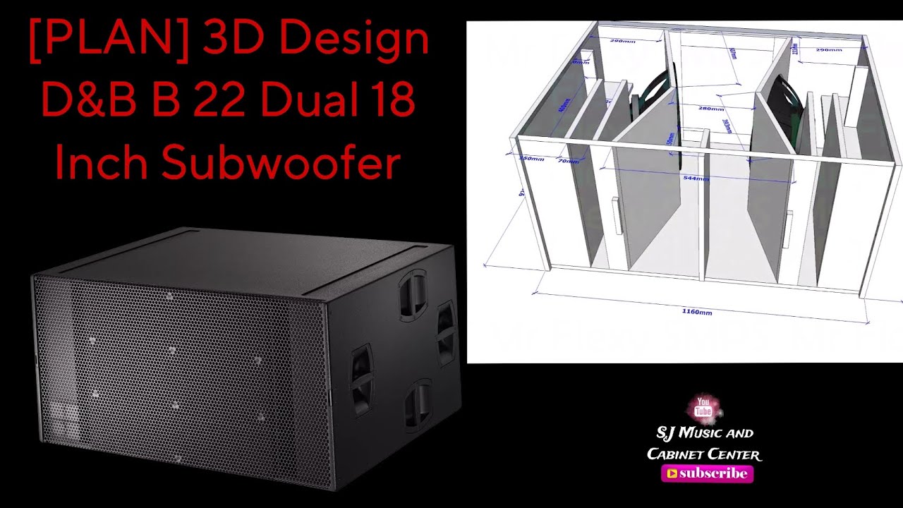 [Plan] 3d design D&B B22 Dual 18 Inch Subwoofer Original Design for SJ music and Cabinet Centre 