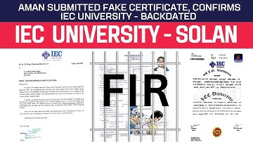 IEC University Fake Degree