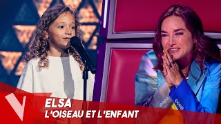 Marie Myriam – 'L'oiseau et l'enfant' ● Elsa | Blinds | The Voice Kids Saison 2 Resimi