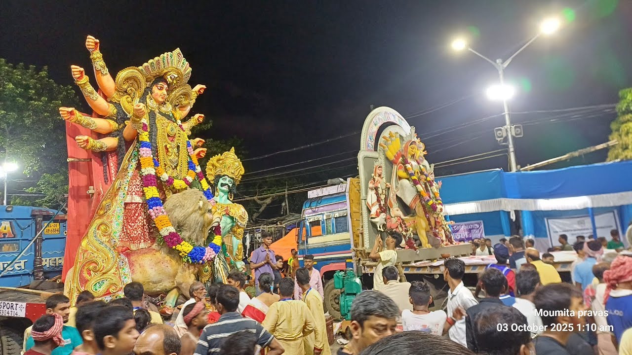 বিসর্জন 2025 I Bisarjan 2025 | Durga Thakur Visarjan at BabughatKolkata Babughat Durga 