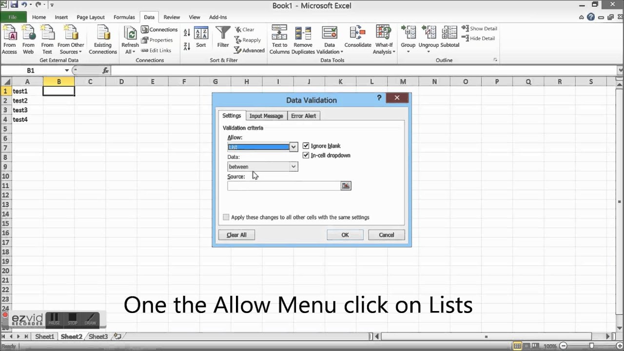 How To Add A Drop Down List On Excel Add Drop Down Lists In Excel