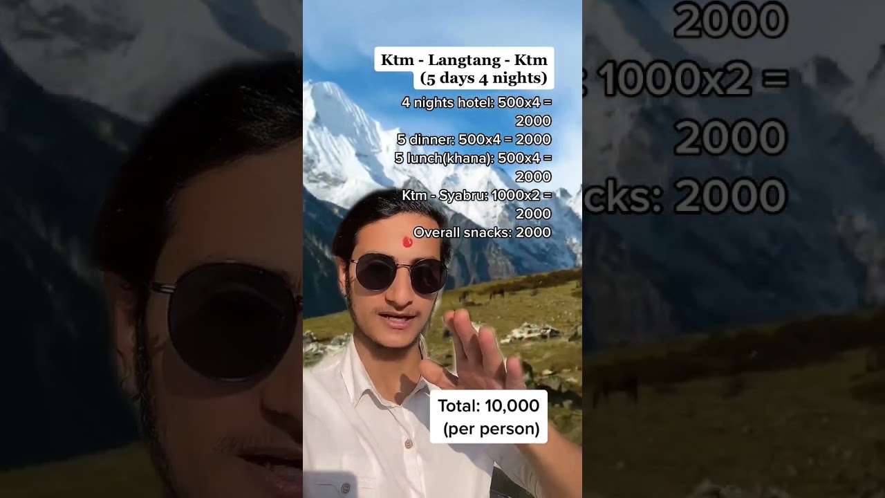 Langtang Valley Trek Expense Breakdown 