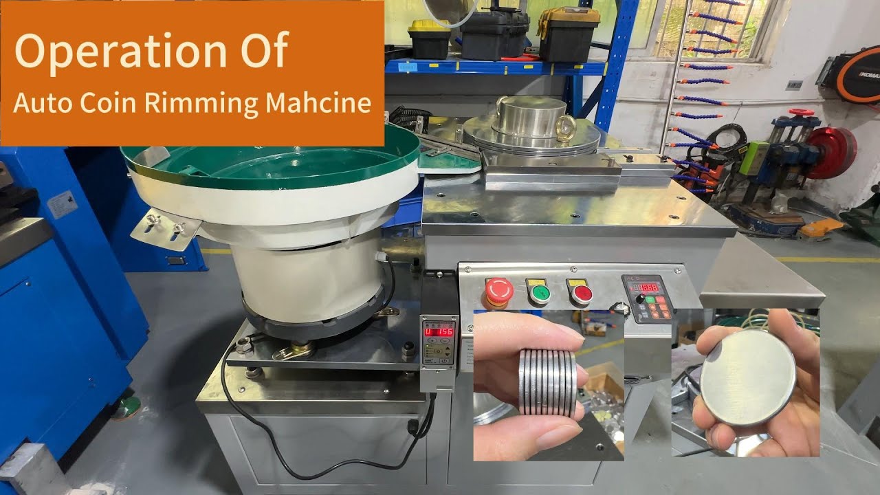Operation of Auto Coin Rimming Machine - YouTube