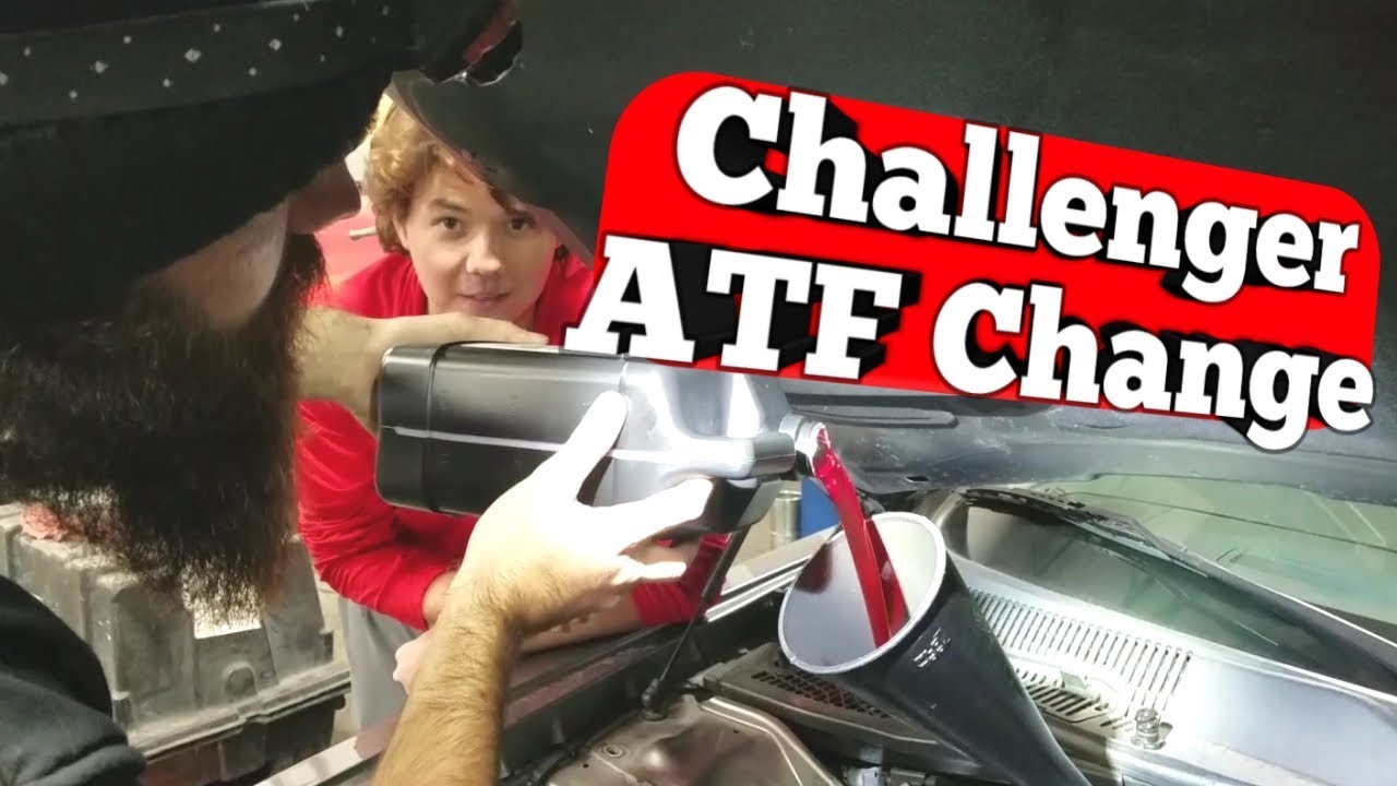 2012 Dodge Challenger AMSOIL ATF Transmission Fluid Change - YouTube