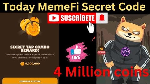MemeFi Secret  Code 5 July II MemeFi Daily Combo II MemeFi Combo Code II 4M Daliy Combo