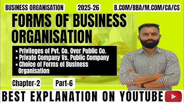 Forms of B.O. | Privileges of Private Co. Over Public Co. | Private Co. Vs. Public Co. | Part-6 