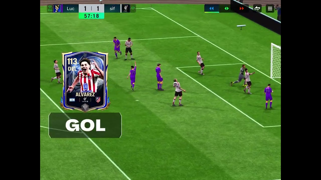 Jugando al FC mobile