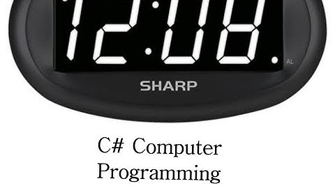 Digital Clock in Visual Studio C#