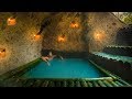 Dig to Build Amazing Secret Bamboo House with Bamboo Swimming Pool by Jungle Survival