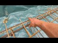 Construire sa piscine soimme tapes par tapes armatures nappes suprieure  bonde de fond p4
