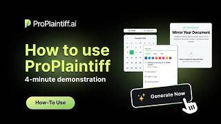 How to use ProPlaintiff in 4 minutes (full walkthrough)