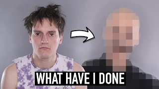 Giving myself an EXTREME makeover *piercings, bald & nose job* - Philip Green (Shaved my head bald)