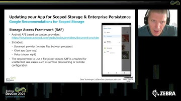 Updating Your App for Scoped Storage and Enterprise Persistence | Zebra
