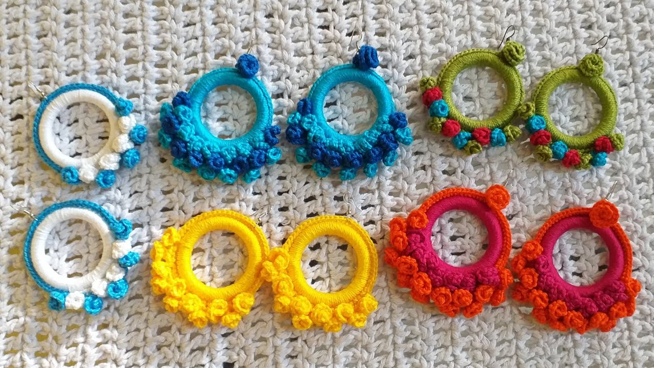 Brinco de croche "Rococó", fácil de fazer, apenas requer paciência. 