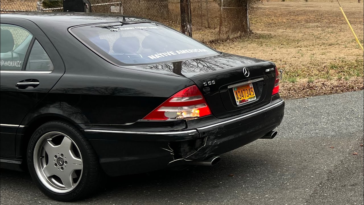 my s55 amg has been rear ended 💥🤦🏼‍♂️ - YouTube