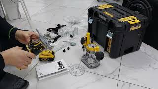 DeWalt DCW604NT. Аккумуляторный фрезер. Комплектация.