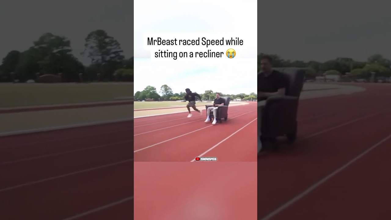 MrBeast BEATS Speed In Track Race 😂
