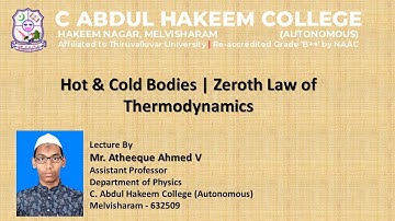 Hot and cold Bodies & Zeroth Law of Thermodynamics | Concept of Physics by HC Verma | Chapter 23