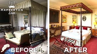 How we Transformed our 300 year old Bedroom with Old Fabrics from our Lost Castle