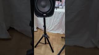 SA-KP10PG - Powered 10 Inch PA DJ Karaoke Party Speaker System with Stands - Bluetooth, LED Lights