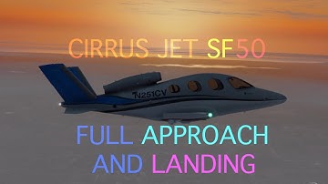 UNEDITED Cirrus Jet SF50 full ILS Approach and Landing X-plane mobile