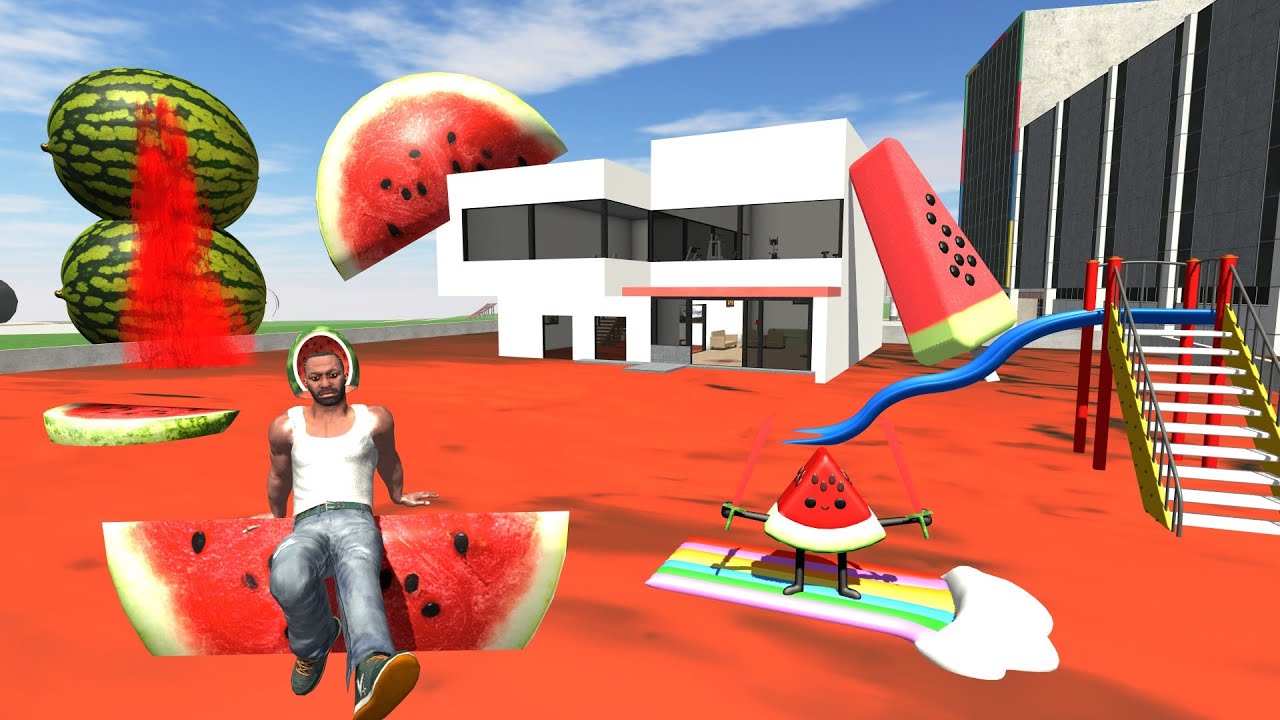 Franklin Change House To WaterMelon Pool - INDIAN BIKES DRIVING 3D