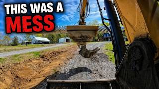 Excavator Saves This Destroyed Driveway (Amazing Fix)