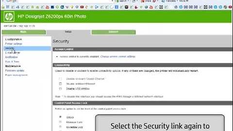 Designjet embedded web server security